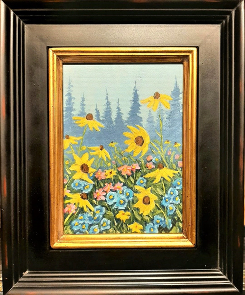 Spring Flower Meadow 7x5 $190 at Hunter Wolff Gallery